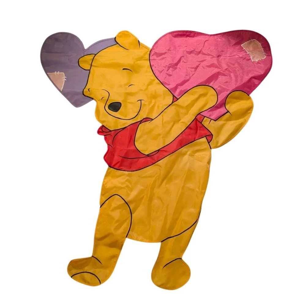 Vintage Disney Winnie the Pooh Nylon Wall Hanging Hearts 1999 Premiere